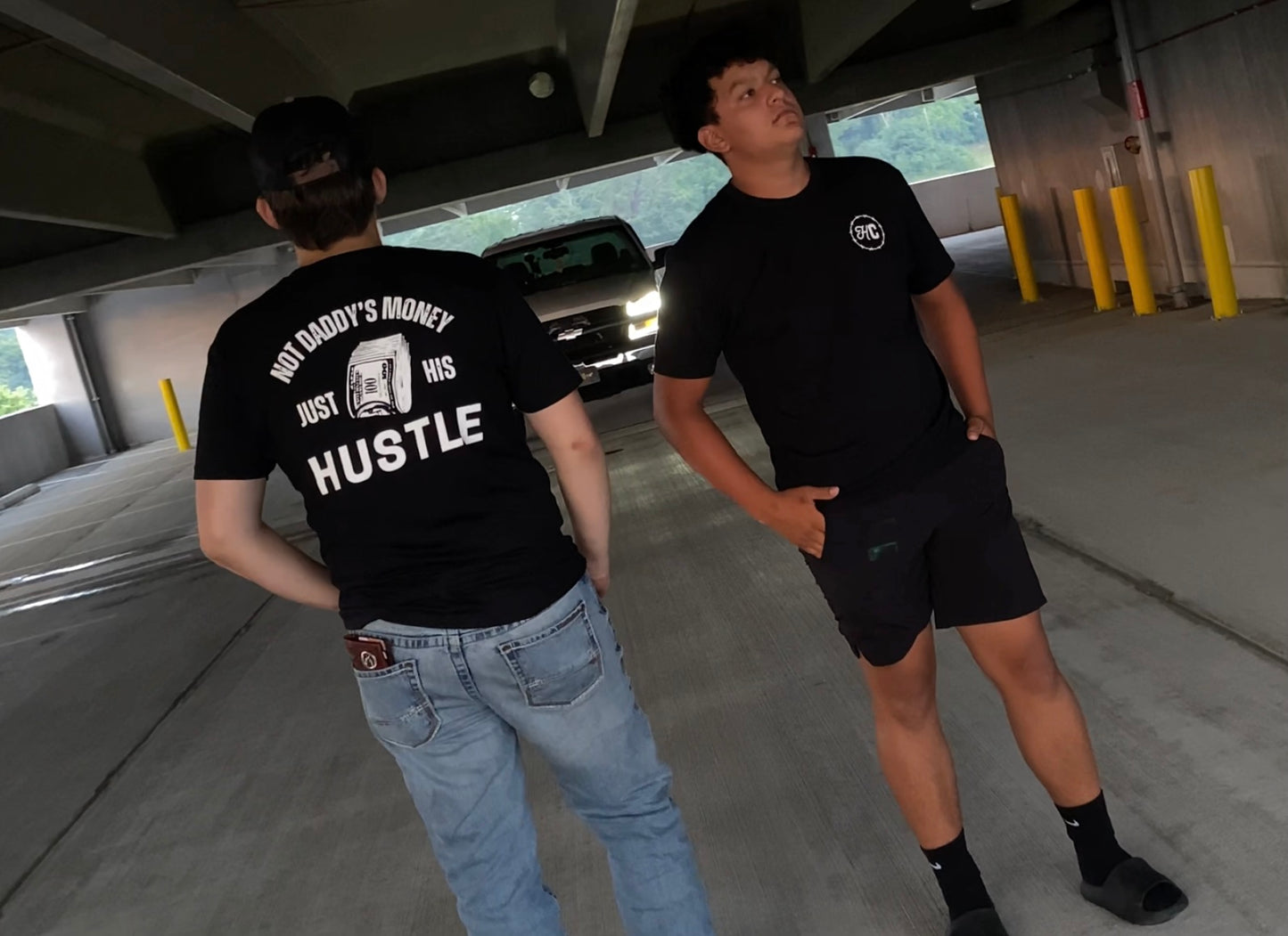 hustler raised tee